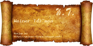 Weiner Tímea névjegykártya